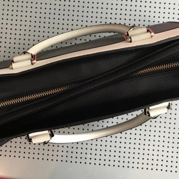 KATE SPADE Grove Street Caley Satchel Black White - Picture 5 of 9